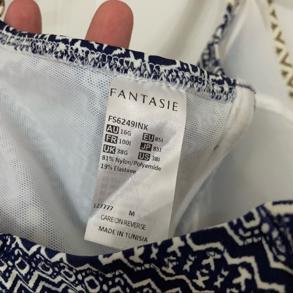 38I Fantasie Swimwear Granada Gather Underwired Full Cup Bikini Top Ink - Picture 6 of 6